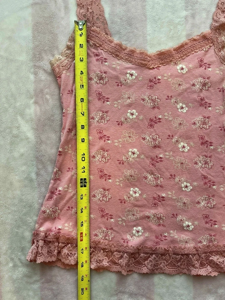 🌸 Camisola Vintage Rosa Floral Encaje - Sombra de Ojos - Talla Grande 🌸 Foto 4 de 4