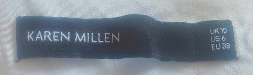 Blue And White Karen Millen Floral Fit And Flare Dress Size 10 - Picture 5 of 5