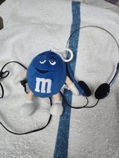 M&M's Plush Blue Radio Headphones RadioShack Collectors Edition Works Vintage