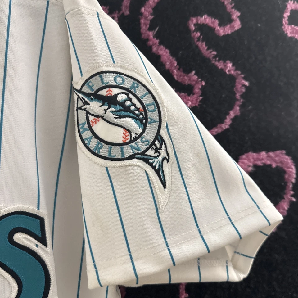 Marlins Diamond Collection Size 44 Pinstripe OG Logo Russell - Image 2 of 4