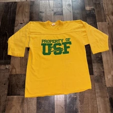 USF Dons University San Francisco 3/4 Sleeve Shirt 1970’s XL Collegiate Pacific