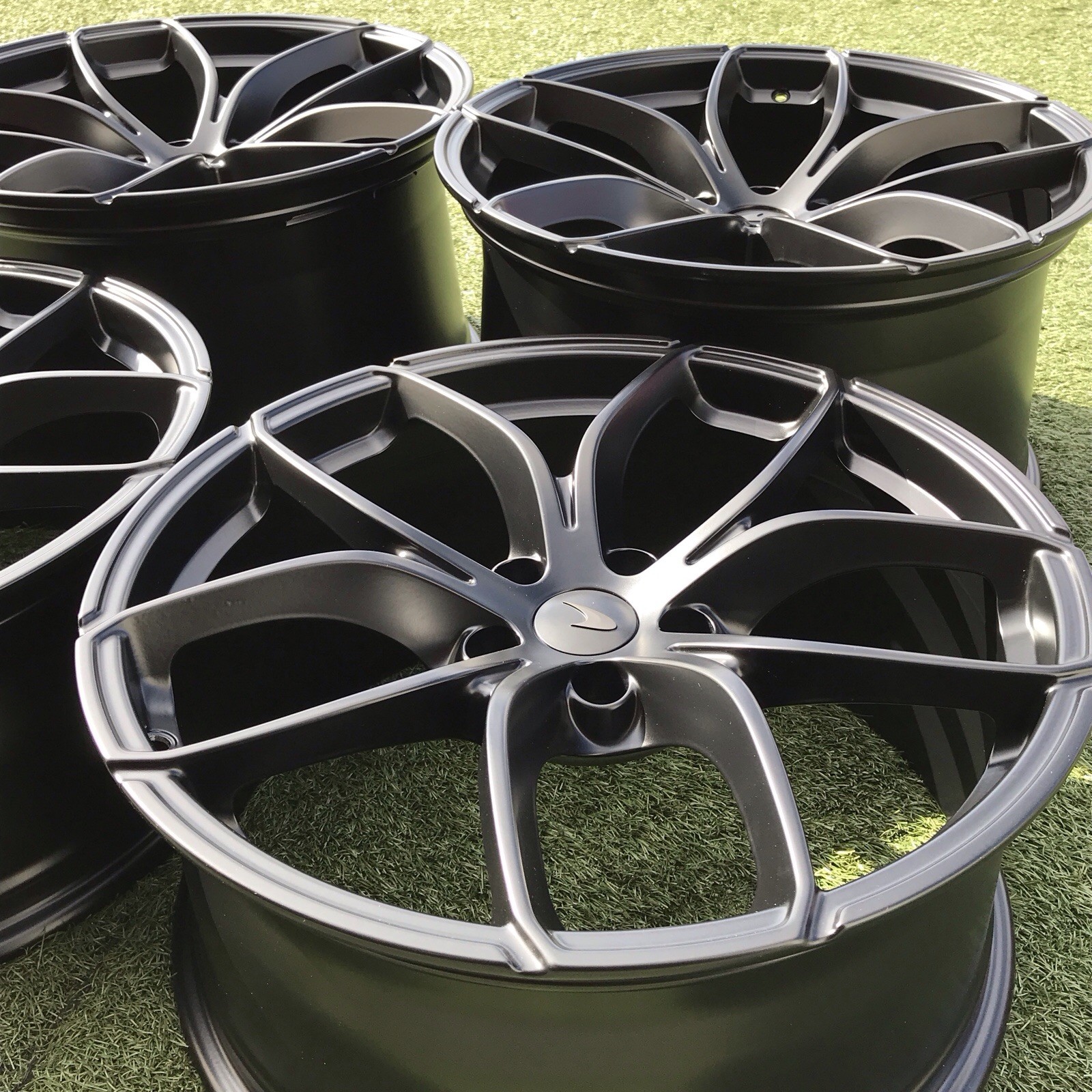 19 20 MCLAREN RIMS OEM STOCK FACTORY SET 4 720S WHEELS GENUINE Satin Black