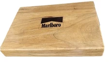 Vintage Marlboro Poker Chip and Playing Card Set With Wooden Case