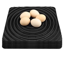 6 Pack Washable Chicken Nesting Pads, 13 x 12 inch, Black, Solid, Anti-Slip, ...