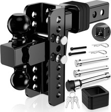 Adjustable Trailer Hitch Fits 2 Inch Receiver 20k Lbs Gtw 6 Inch Risedrop Adjustable Trailer Hitch Fits 2 Inch Receiver 20k Lbs Gtw 6 Inch Risedrop