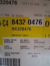 ACDELCO OEM 84320476 SRS Instrument Panel Unit