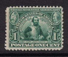 Scott 328- MH- 1c John Smith, Jamestown Commemoratives - Timbre Neuf 1907