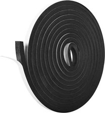 Kikerike Self Adhesive Foam Tape Weatherstrip 1/2In x 3/8In x 16.5Ft High Den...
