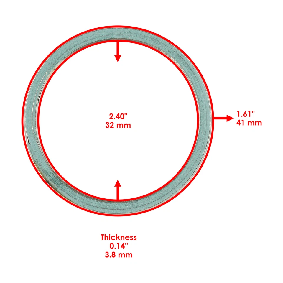 2 juntas de soporte de escape para Kawasaki Brute Force 650 KVF650 4X4 2005-2013 Foto 2 de 4