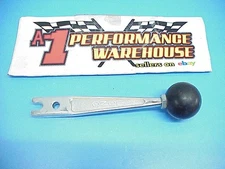 Long Brand Straight Chrome Steel Shifter Stick Handle & Knob from a NASCAR Team