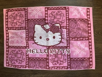 2001 Hello Kitty Sanrio Smiles Mat RARE Japan 26inx17.5in Y2K Kawaii Decor