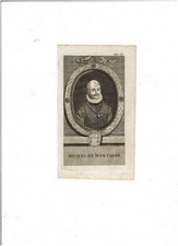 Michel de Montagne (1533 - 1592): Ritratto di incisione su rame