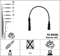 ZÜNdleitungssatz NGK 0551 FÜR BMW ZÜNdkabelsatz ZÜNdkabel KIT