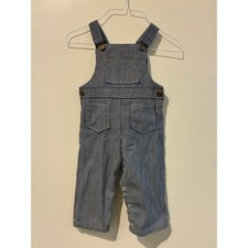 Vintage Health-tex Stantogs Hickory Stripe Overalls 2T Blue White Made in USA
