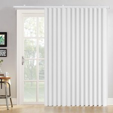 Room Divider Curtains with Ceiling Curtain Track Set, Blackout Privacy Curtai...