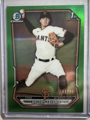 Bowman 2025 Chrome Prospects Bowman 1st Argenis Cayama BCP-114 Green /99