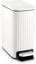 Small Black Bathroom Trash Can with Lid Soft Close, 6 Liter /, Stainless Steel
