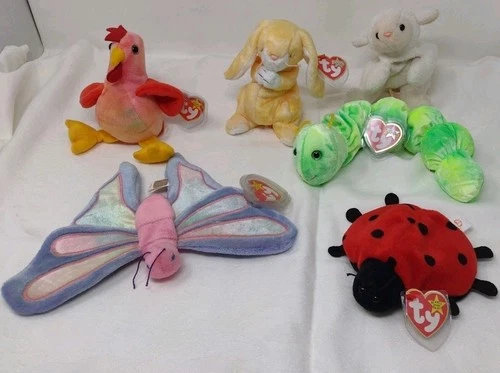 Ty Beanie Baby Spring Lot of 6 Vintage 1999
