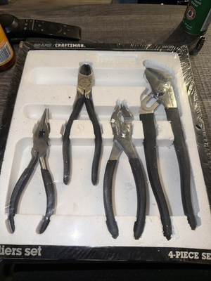 #ad #ad Rare Sexy Sears Craftsman Nos 4PC Nickel Plated Pliers Ser 45288 Shiny Chrome $200.00