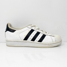 Adidas Boys Superstar C77154 White Casual Shoes Sneakers Size 4