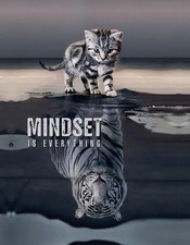 Mindset Is Everything Cat Tiger Motivational Poster