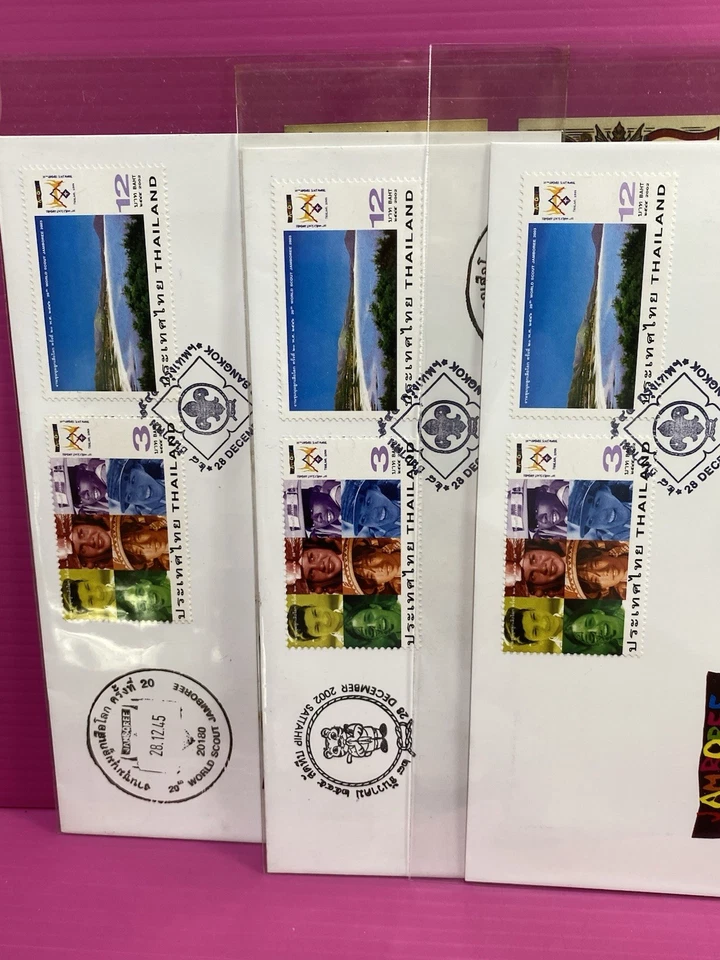 Thailand 3 FDC 20th World Scout Jamboree 2003 Commemorative Stamp Free shipping - Image 2 of 4