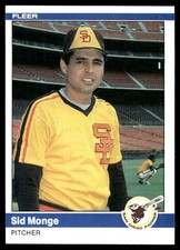 Sid Monge 1984 Fleer #308 San Diego Padres MLB READ FREE SHIPPING AutographDen