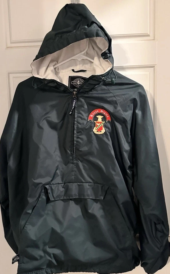 Charles River Kappa Sigma Windbreaker/Anorak Pullover Jacket Green - Image 2 of 4