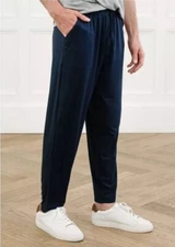 Cozy Earth Mens Bamboo Jogger Pants Cozy Ultra Soft Stretchy Navy Blue Size XXL