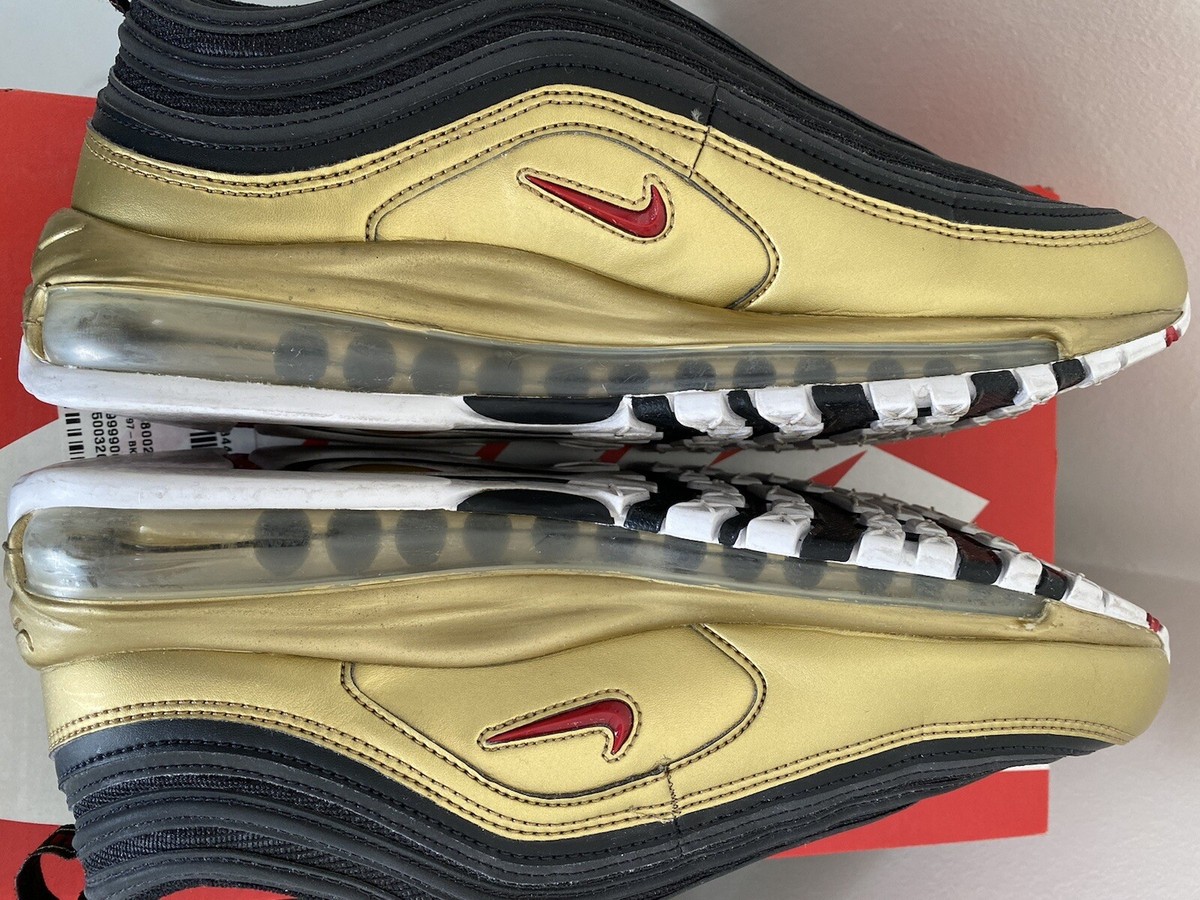 Pre-Owned Nike Air Max 97 QS Metallic Gold Red Black AT5458-002