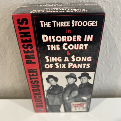 BLOCKBUSTER VIDEO 2-PACK VHS TAPE SET THE THREE STOOGES VINTAGE RARE NEW SEALED