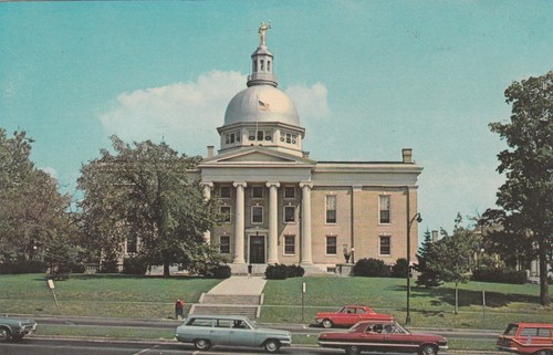 Canandaigua New York, Ontario County Courthouse, New York Vintage Souvenir Postkarte