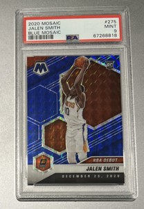 2020 Mosaic NBA Jalen Smith NBA DEBUT Blue Prizm #/99 PSA 9 MINT