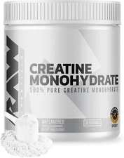 Raw Nutrition Creatine Monohydrate Powder Unflavored 150 Grams 30 Servings New