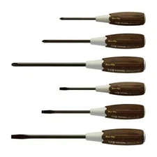 Vessel Tools 3006CS Wood-Compo Non-Slip handle Screwdriver Set