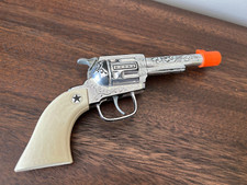 1960's TOY Vintage Style PLASTIC Cap Gun Cowboy Western ORANGE PLUG