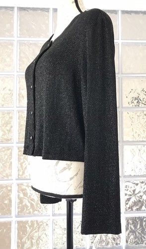 Ronni Nicole neu mit Etikett $ 90 schwarz silber Glitzer formelle Jacke Langarm Stretch 16 - Bild 5 von 12