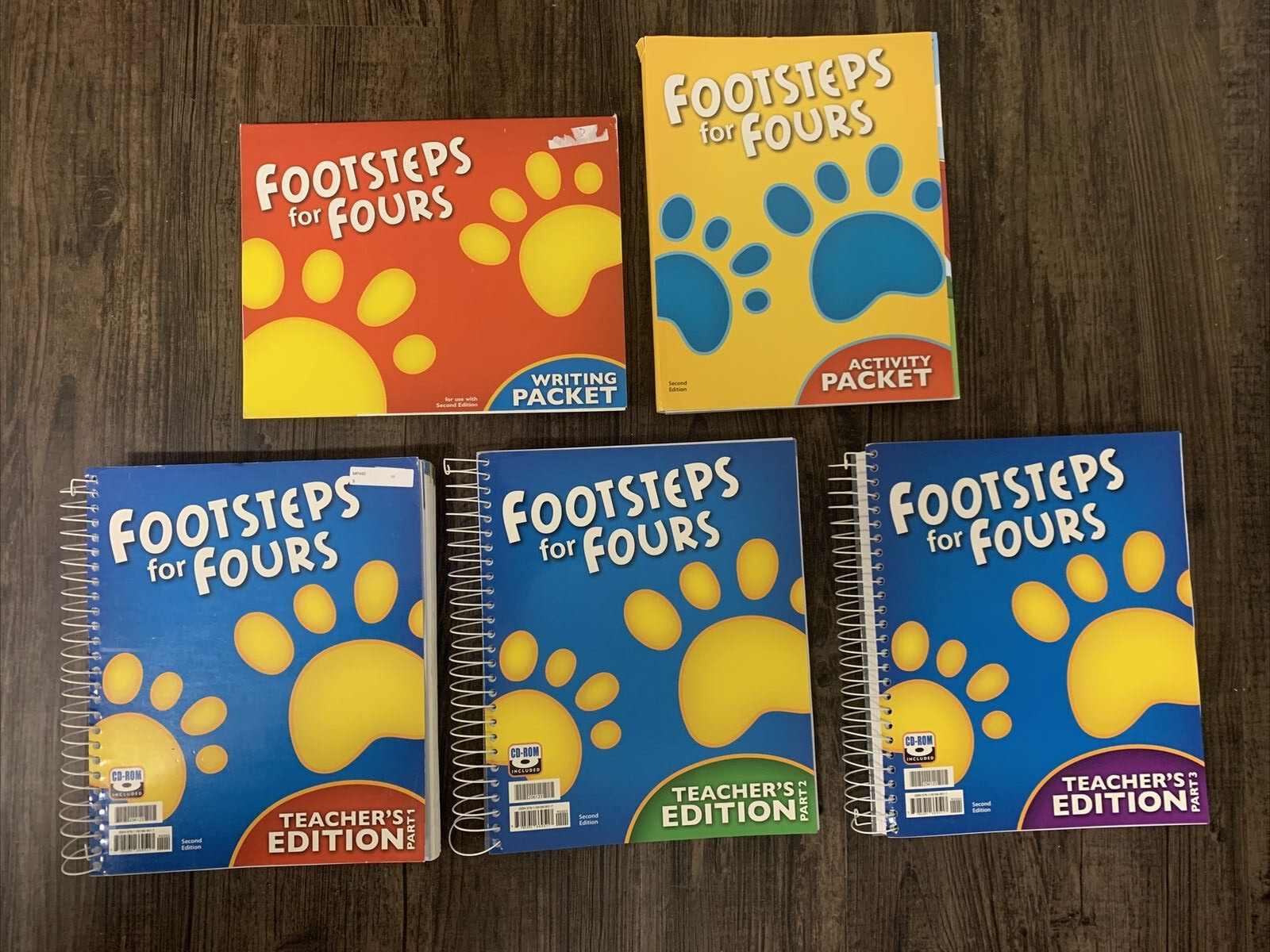 BJU Press Footsteps For Fours Set Of 5 Books Teacher And Student K4 BJU Press Footsteps For Fours Set Of 5 Books Teacher And Student K4