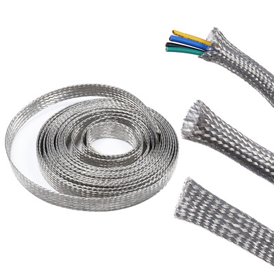 Braided Cable Sleeve Wire Shield Ground Straps EMI/RFI Protect Lot
