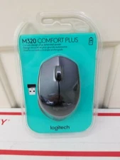 NEW Logitech M320 Comfort Plus Wireless Mouse Black