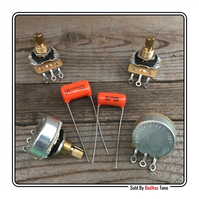 500K CTS Pots - Orange Drop .015 .022 600V - Guitar wiring for Gibson - Epiphone