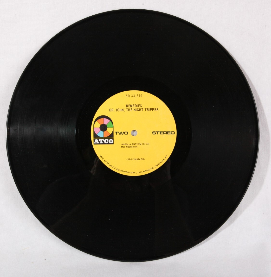 Remedies by Dr. John, the Night Tripper, 1970 LP (SD 33-316), VG+/