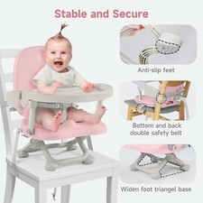 Rosa Babyhochstuhl Klappbar Hochstuhl Essstuhl Sitzerhöhung Babystuhl Babysitz