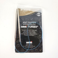 Addi Turbo Lace 24" Circular Premium Needles Size US 10 Nickle Plated Germany