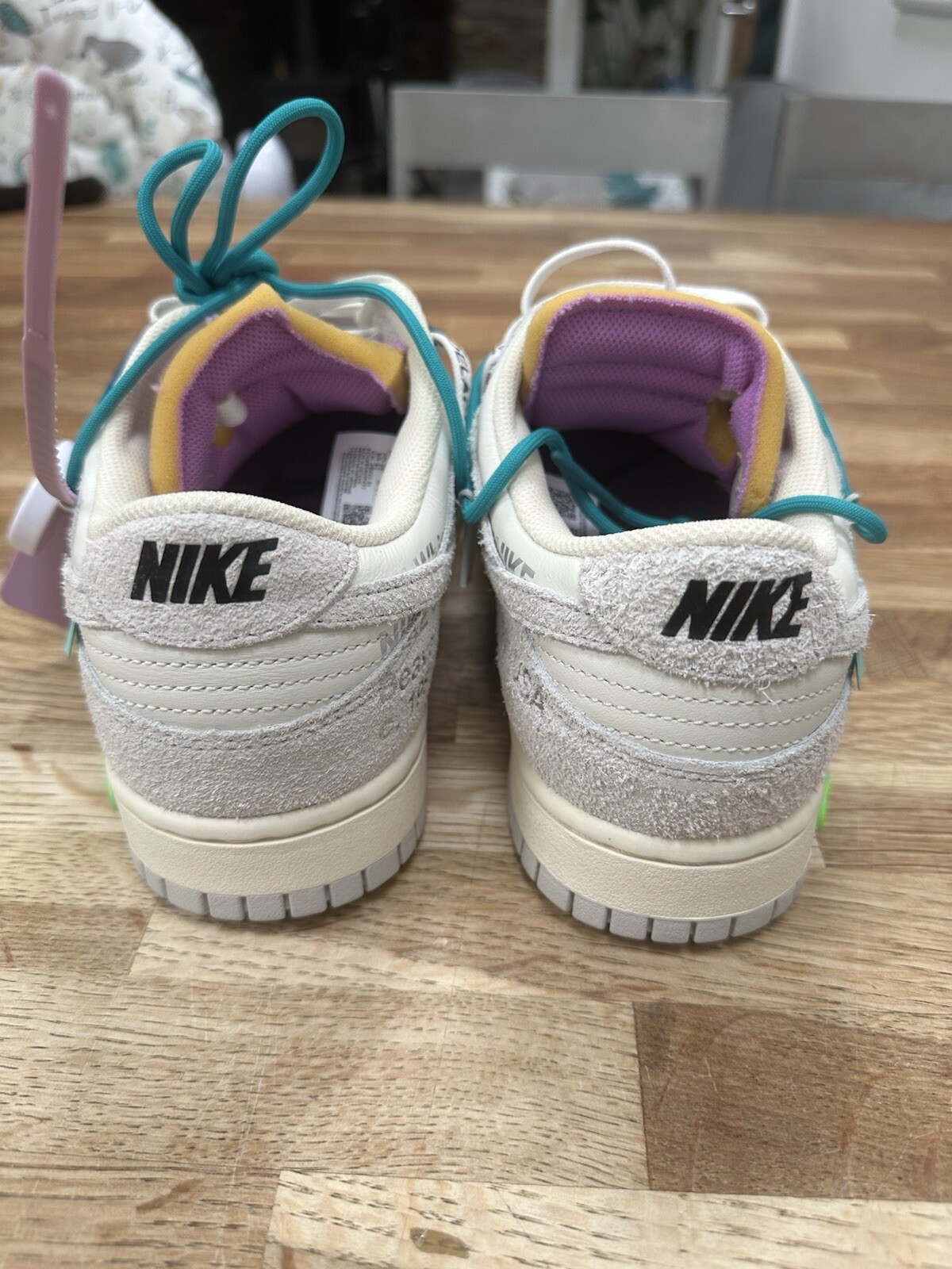 OFF WHITE X NIKE ? Nike x Off White Dunk Low lotto 36 di 50 pizzo grigio blu taglia UK 9