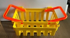 Vintage Fisher Price Shopping Basket Yellow Fun with Food Pretend Play Toy 1984