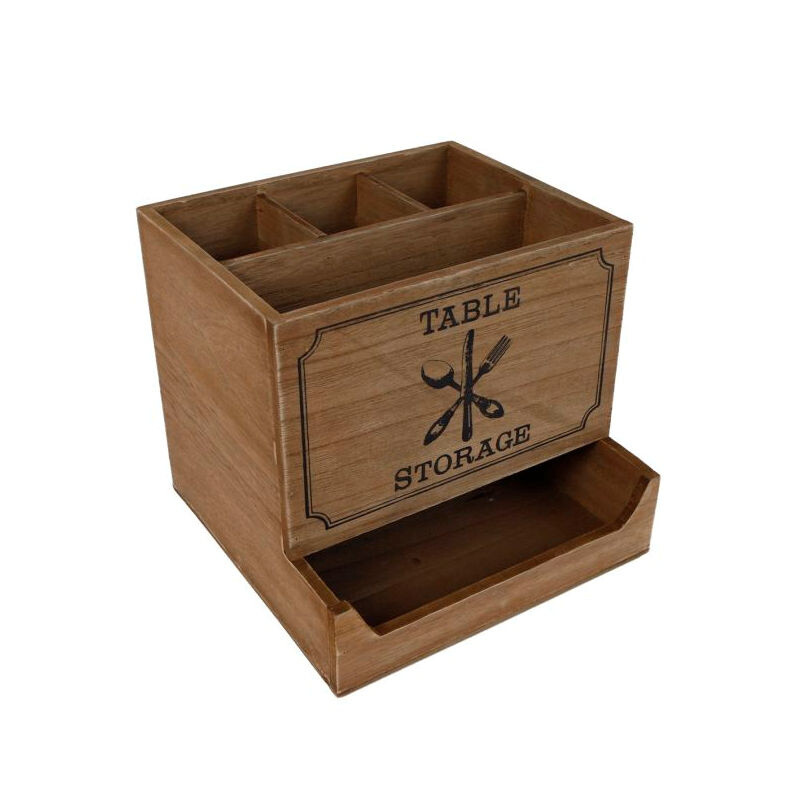 Besteckkorb Besteckbox Aufbewahrung Besteckkasten Besteckbehälter Holz Halter
