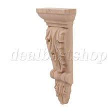 24PCS Wood Carved Floral Decal Onlay Furniture DIY 3.15"x0.98"x6.30" Unpainted