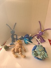 Vintage Disney A Bugs Life Lot Of 5 Bean Bag Plushes, Pre-owned