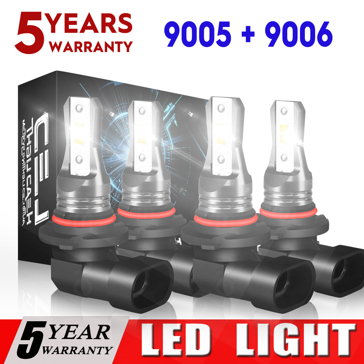 For Dodge Journey Sport Utility 4-Door 2009-2019 LED Headlight Hi/Low Beam Bulbs